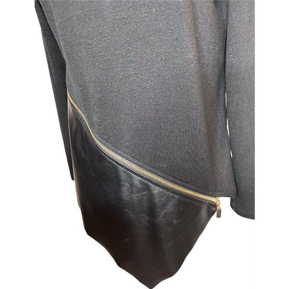 SCAPA Lauren Perre Small Womens Black Long Sleeve Top Gold Zipper - Picture 6 of 9